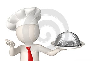 3d chef welcome plate