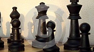 3D chess pieces that are clearly visible