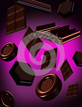 3D of Chocolates