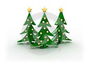 3d christmas trees