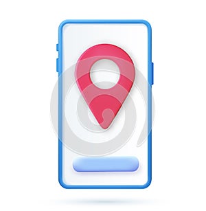 3d city map navigation smartphone icon