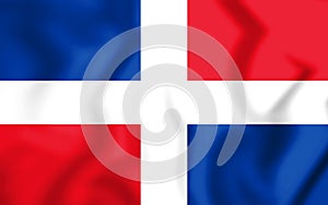 3D Civil Ensign of the Dominican Republic.