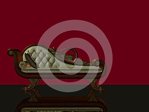 3d classical chaise longue photo