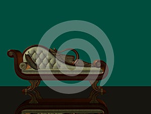 3d classical chaise longue photo