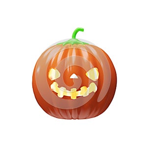 3D clay render spooky scary pumpkin