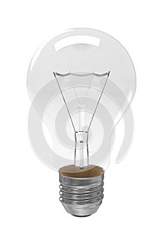 3d Clear Light Bulb isolated