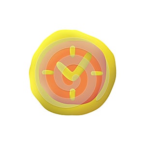 3d Clock vector icon. Concept for time and deadline. Alarm clock icon