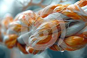 3d close-up illustration of a muscle fiber