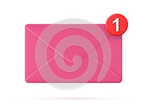 3d closed mail envelope icon