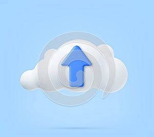 3d Cloud Computing Symbol