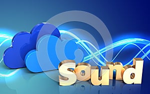 3d clouds'sound' sign