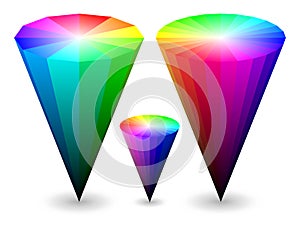 3D color cones