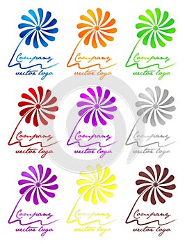 3D colored flower logo