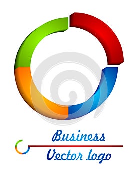 3D colored half circle logo