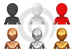 3d colored people avatar icons for web
