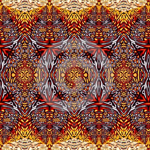 3d colorful symmetric fractal pattern