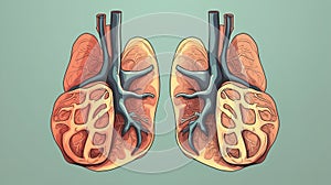 3D Comic Style Representation of Human Lungs