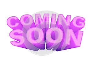 3D Coming Soon background Vector Illustration. Business Advertising with Sign or Label Design for Sale Serve as a Banner, Poster