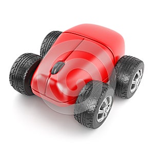 3d Computer mouse with wheels