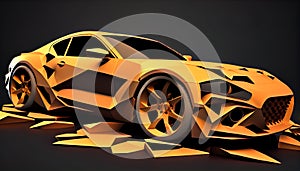 3d concept of a modern car. Generative AI, Generative, AI