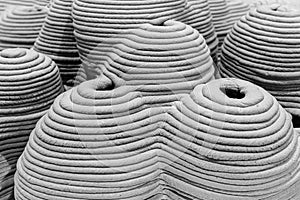 3D Concrete printing 3DCP. Cement printed objects from building printer technology