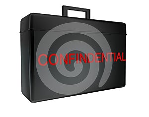 3d confidential briefcase concept - 3d render