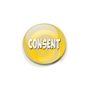 3d consent button graphics