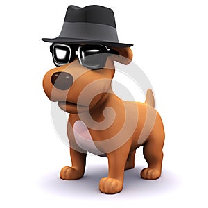 3d Cool dog in shades