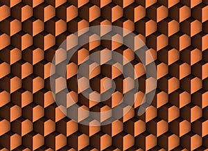 3d copper texture with shadows and cubes.