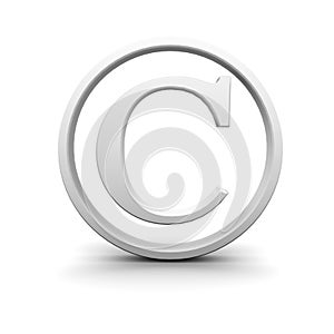 3D copyright sign