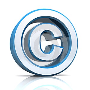 3D copyright symbol