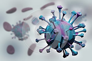 3d coronavirus bacterium