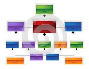 3d Corporate Organizational Chart Infographic