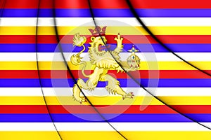 3D County Palatine of the Rhine Flag, Electoral Palatinate.