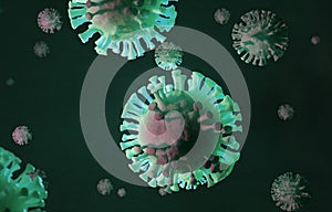 3d covid-19 coronavirus Chinese microscopic superbug bacterial infection representation