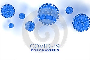 3d covid19 coronavirus spread blue virus background design