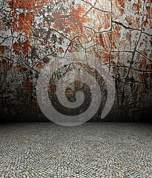 3d cracks wall and pavement