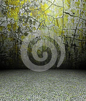 3d cracks wall and pavement