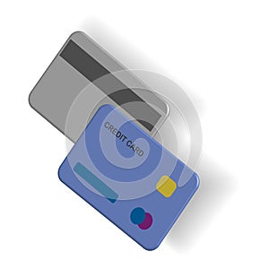 3D credit card money financial security for online shopping. Concept of Banking Operation.