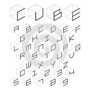 3d cube alphabet and number