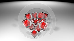 3d cube background illustration