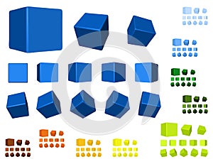 Tridimensionale cubi colore modifica 