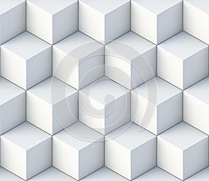 3d cubes seamless pattern ornament