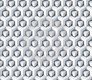 3d cubes seamless pattern ornament