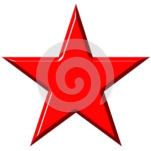 3D Cummunist Red Star
