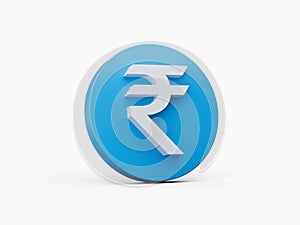3d Currency icon symbols sign Indian Rupee INR 3d illustration