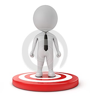 3d cute people- target businessman