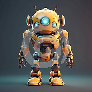 3d cyber space robot render , futuristic concept .