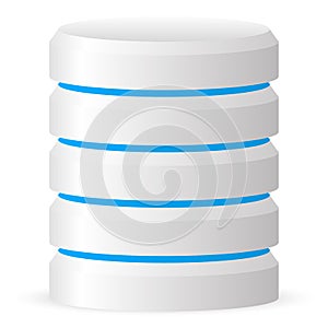 3d cylinder. Datacenter, webhosting, hard disk icon