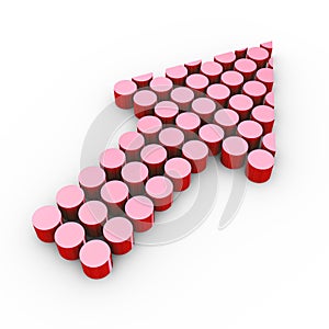3d cylinders arrow